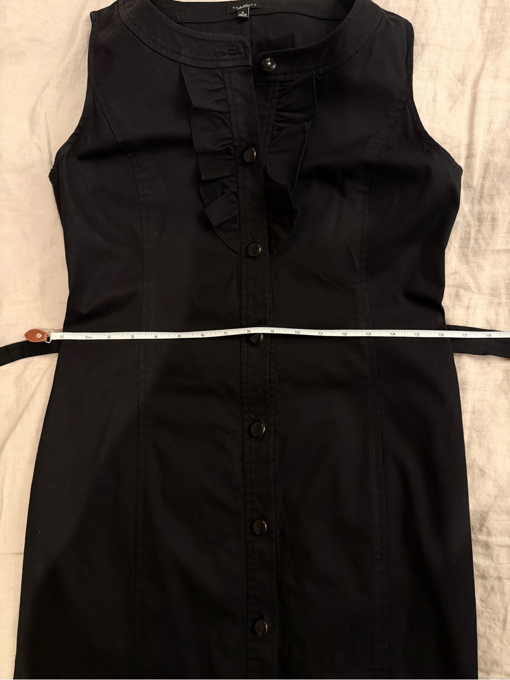 Talbots Ruffle-Front Belted Shirt Dress - Picture 6 of 9